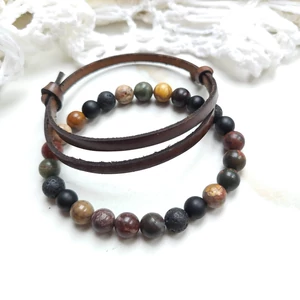 Kép 1/3 - Stone &amp; Leather férfi ékszerszett