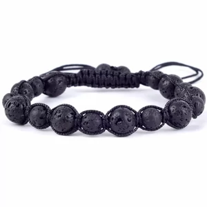 Kép 1/2 - Kötözött zsineg karkötő ásványokkal