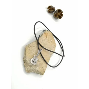 Kép 2/2 - Gitár medálos kaucsuk nyaklánc_1