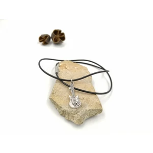 Kép 1/2 - Gitár medálos kaucsuk nyaklánc