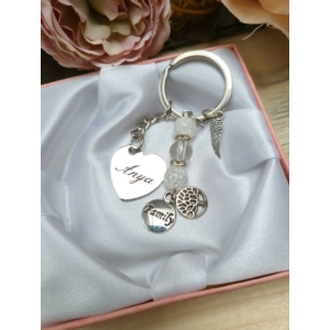 Kép 1/3 - &quot;Anya&quot; feliratos gravírozott kulcstartó ajándékötlet,  gravírozott kulcstartó, anya, anya-lánya