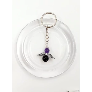 Kép 2/2 - Ametiszt angyal kulcstartó