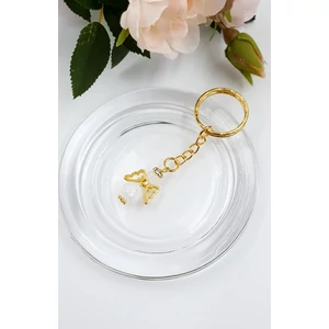 Kép 1/2 - Angyal kulcstartó arany színben