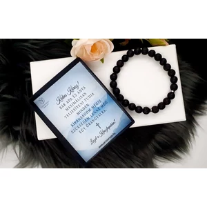 Kép 2/2 - Keresztszülő felkérő díszdobozos angyal angyalka ásványkarkötő kereszt szülő keresztanya ajándék keresztelés felkérő ajándék