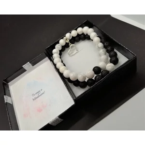 Kép 2/2 - Szerelmi pároskarkötő díszdobozban üzenettel