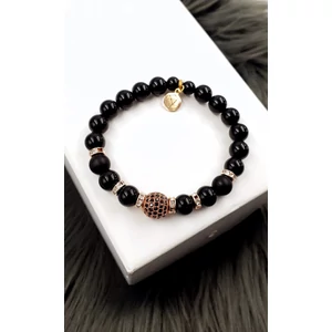 Kép 2/2 - Tanú felkérő ásványkarkötő díszdobozban cirkongömbös_1