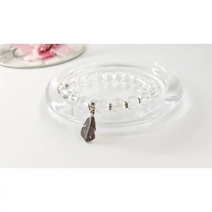 Kép 2/2 - Hegyikristály ásványkarkötő toll medállal toll, toll medál