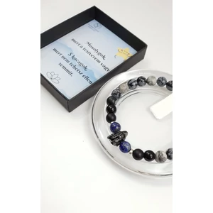 Kép 1/2 - Testvér ajándék ásványkarkötő idézettel gladiátor