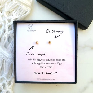 Kép 1/2 - Tanú felkérő ajándék fülbevaló "Olívia" tanú tanú felkérő, esküvő