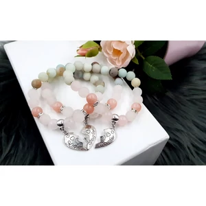 Kép 2/4 - Három részes amazonit Anya-Lánya karkötőszett