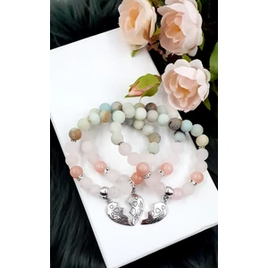 Kép 4/4 - Három részes amazonit Anya-Lánya karkötőszett