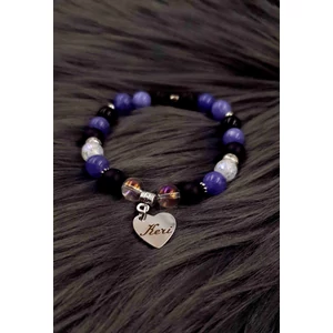 Kép 1/2 - Keri medálos ásványkarkötő "lila"