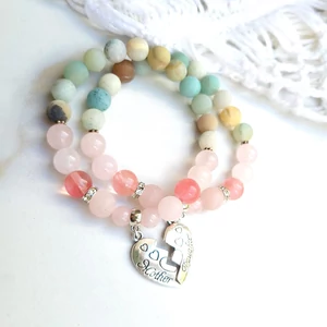 Kép 2/3 - Mom &amp; Daughter amazonit Anya-Lánya karkötőpár