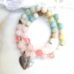 Kép 3/3 - Mom &amp; Daughter amazonit Anya-Lánya karkötőpár