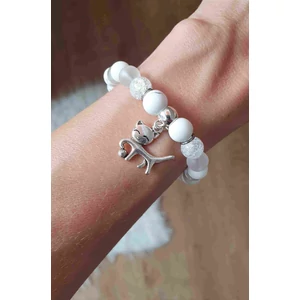 Kép 2/2 - Cica  gombolyaggal ásványkarkötő