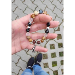 Kép 3/3 - Tacskó medálos képjáspis ásványkarkötő