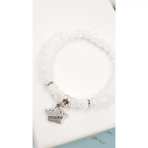 Kép 3/3 - Álomszép "Princess" korona medálkás lányka ásványkarkötő_2