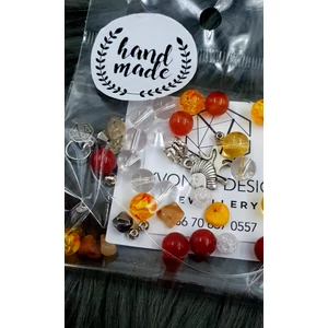 Kép 2/2 - "Hand made" csomag sárga-piros hand made, hand made csomag, csináld magad, saját ékszer