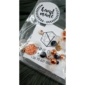 Kép 2/2 - "Hand made" csomag rosegold virág hand made, hand made csomag, csináld magad, saját ékszer