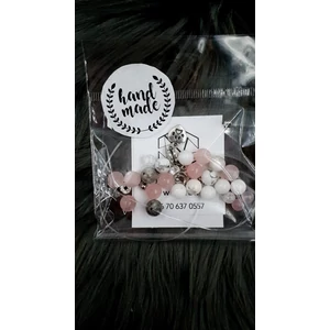 Kép 1/3 - "Hand made" csomag rózsaszín áttetsző hand made, hand made csomag, csináld magad, saját ékszer