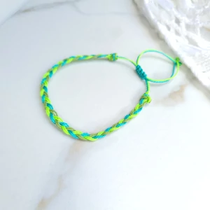 Kép 2/3 - Fonott zsineg karkötő -zöld