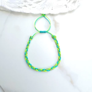 Kép 3/3 - Fonott zsineg karkötő -zöld
