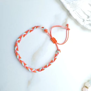 Kép 2/2 - Fonott zsineg karkötő -piros