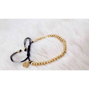 Kép 2/2 - Zsinór karkötő arany apró gyönggyel