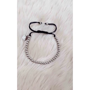 Kép 1/2 - Ezüst apró gyöngyös zsinor karkötő