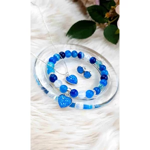 Kép 1/2 - Druzy ásványékszer szett blue dreaím