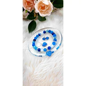 Kép 2/2 - Druzy ásványékszer szett blue dream