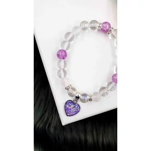 Kép 2/2 - Druzy ásvány karkötő "ametiszt"