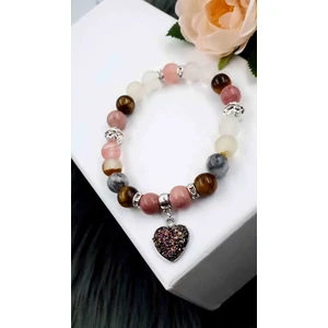 Kép 2/2 - Druzy ásvány karkötő "jáspis"