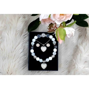 Kép 4/4 - Druzy ásványékszer szett ,snow