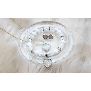 Kép 3/4 - Druzy ásványékszer szett ,snow