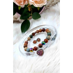 Kép 1/3 - Druzy ásványékszer szett jáspis