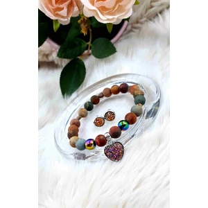 Kép 3/3 - Druzy ásványékszer szett jáspis