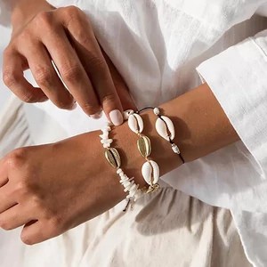 Kép 2/2 - Rosegold kagyló zsineg karkötő/bokalánc