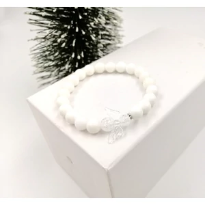 Kép 2/2 - "Hófehér angyal" ásványkarkötő