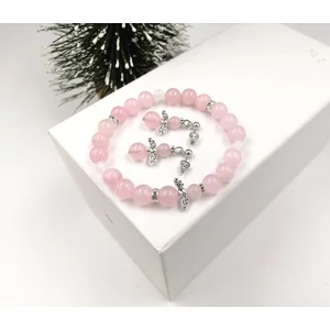 Kép 2/3 - "Rózsakvarc angyal" ékszerszett