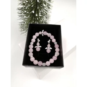 Kép 1/3 - "Rózsakvarc angyal" ékszerszett