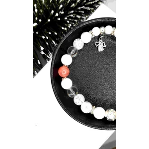 Kép 2/2 - Pasztell angyalka kristálykarkötő