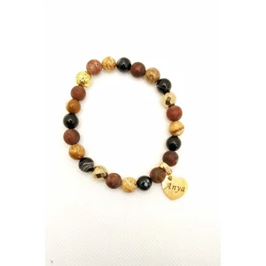 Kép 1/2 - Őszi hangulatú Anya medálos ásványkarkötő