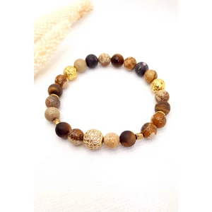 Kép 1/2 - Őszi hangulatú LUXURY ásványkarkötő