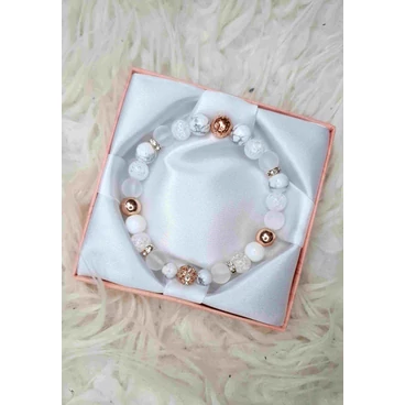 Gyönyörű LUXURY "rosegold" ásványkarkötő