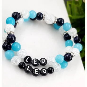 Névvel ellátott ásványarkötő páros karkötő