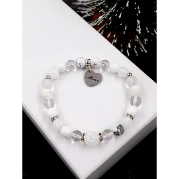 "Mama" medálos kristály karkötő