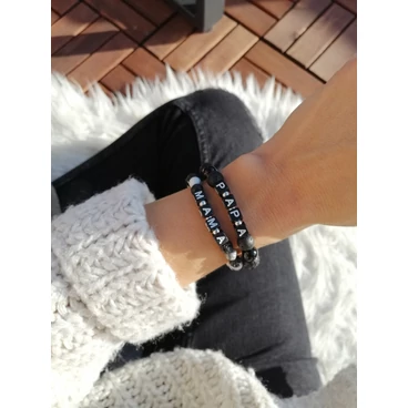 "MAMA&amp;PAPA" korona karkötőpár