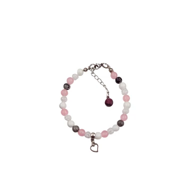 Rose apró gyöngyös ásványkarkötő