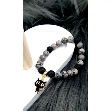 "Fekete macska" ásványkarkötő